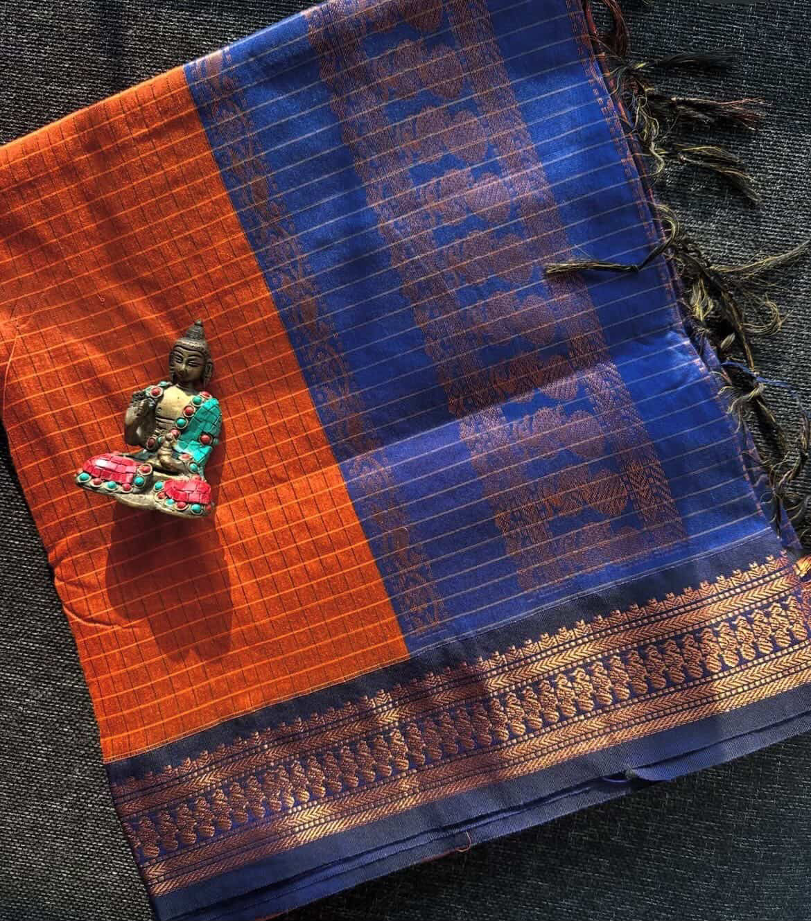 Kalyani Orange Blue