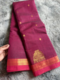 Premium Kanchi Cotton- Wine