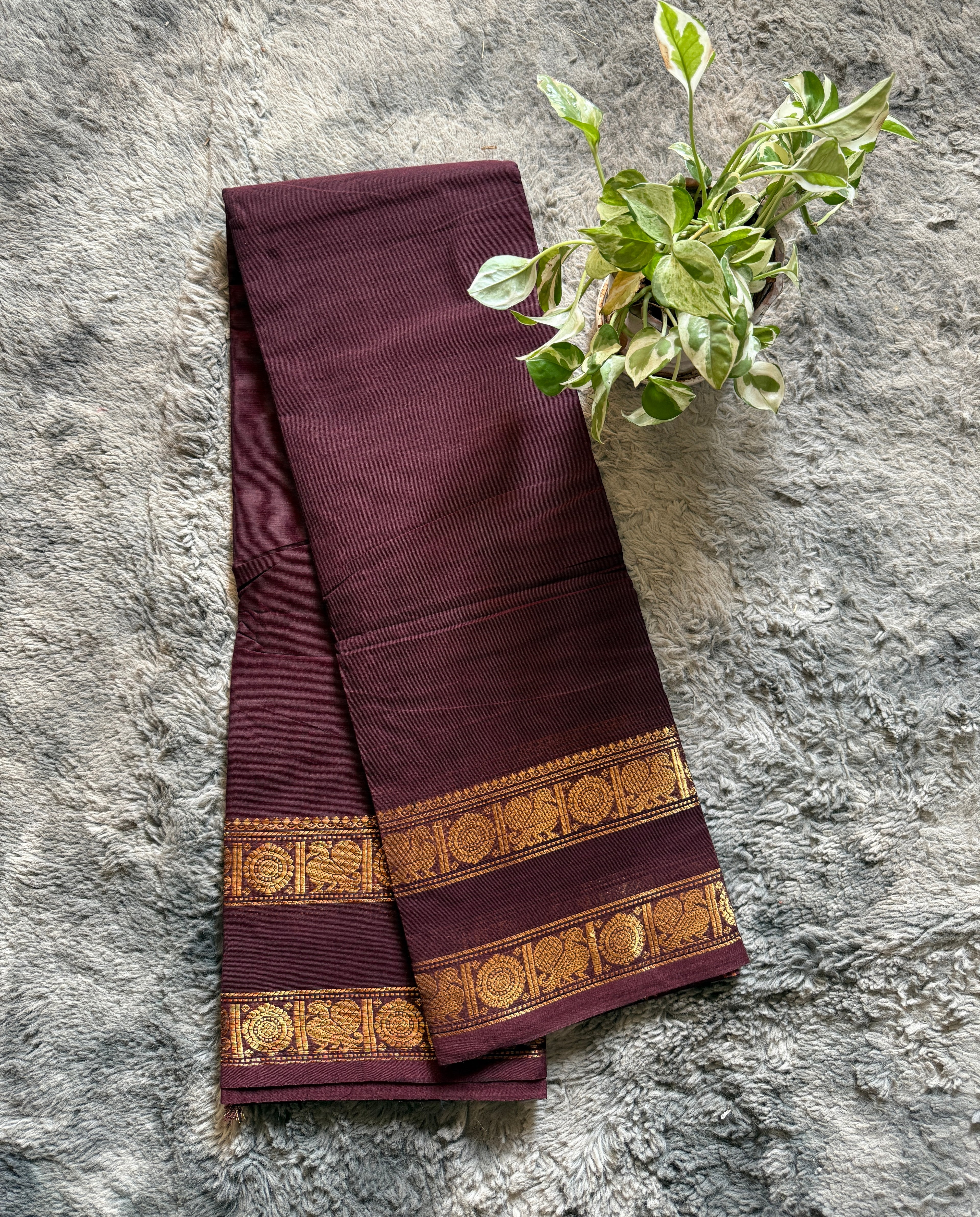 Kanchi cotton Coffee Retta Petta border