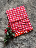 Mulcotton Checks Pink-Orange white