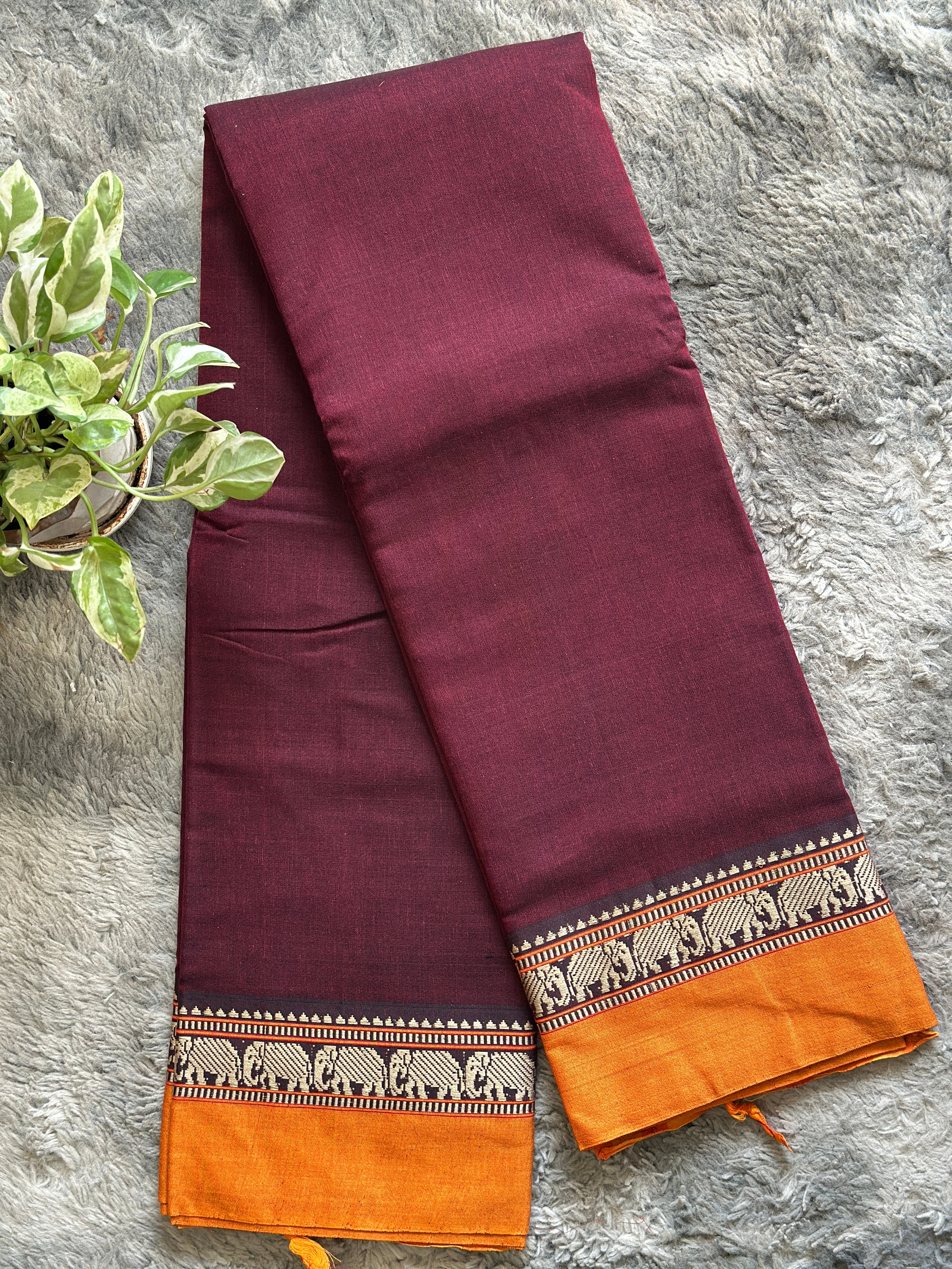 Narayanpet Plane Dark Maroon Yellow