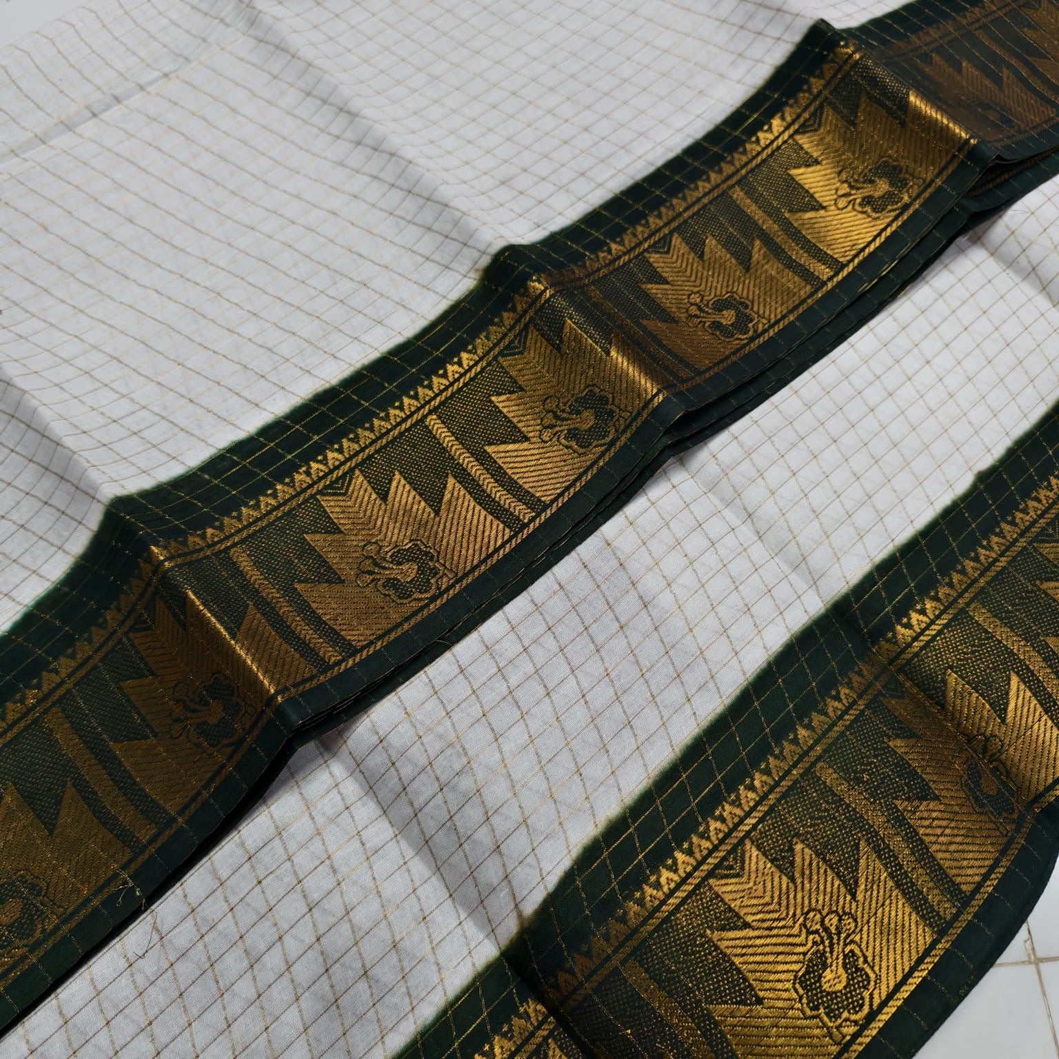 White Green Checks