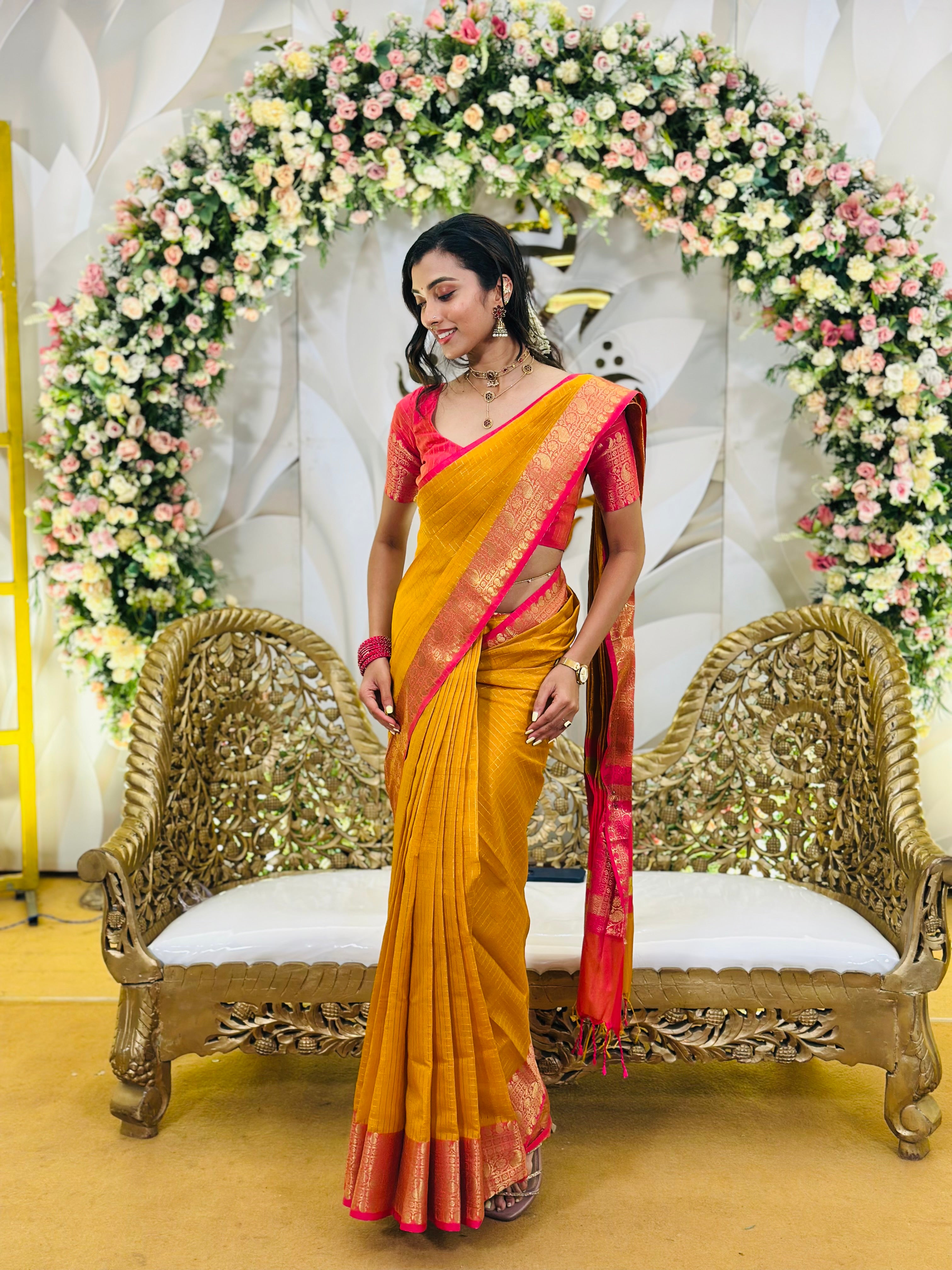 Semi Silk Yellow Pink