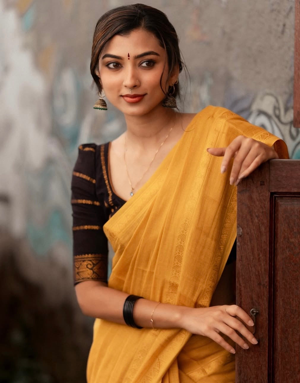 Mustard Yellow Plane Sungudi