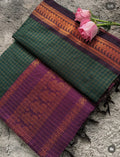 Kalyani Bottle Green dark Purple