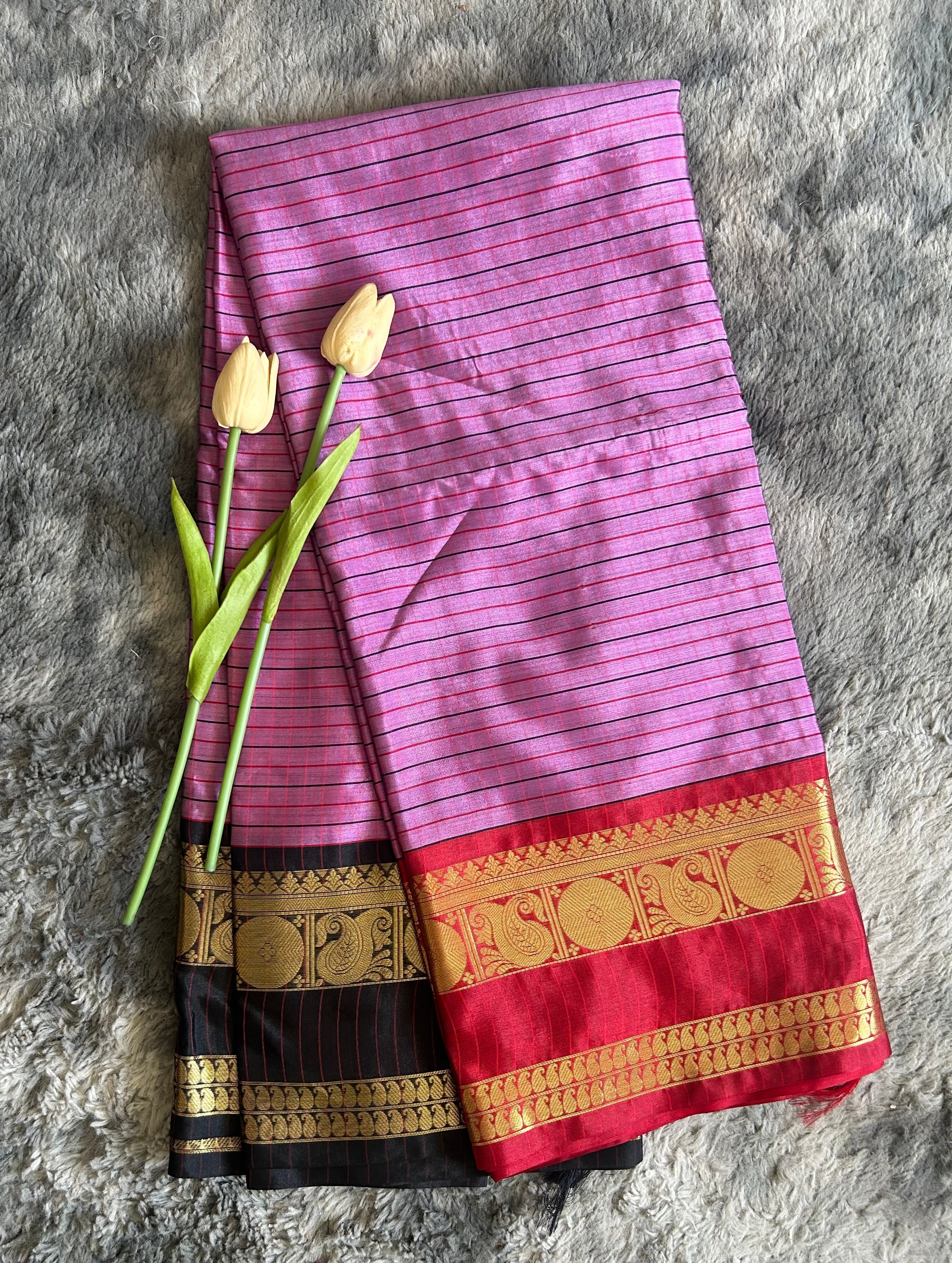 Semi Silk - Pink Ganga Jamuna