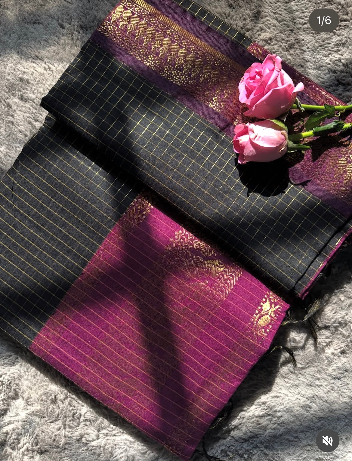 Kalyani Black Magenta