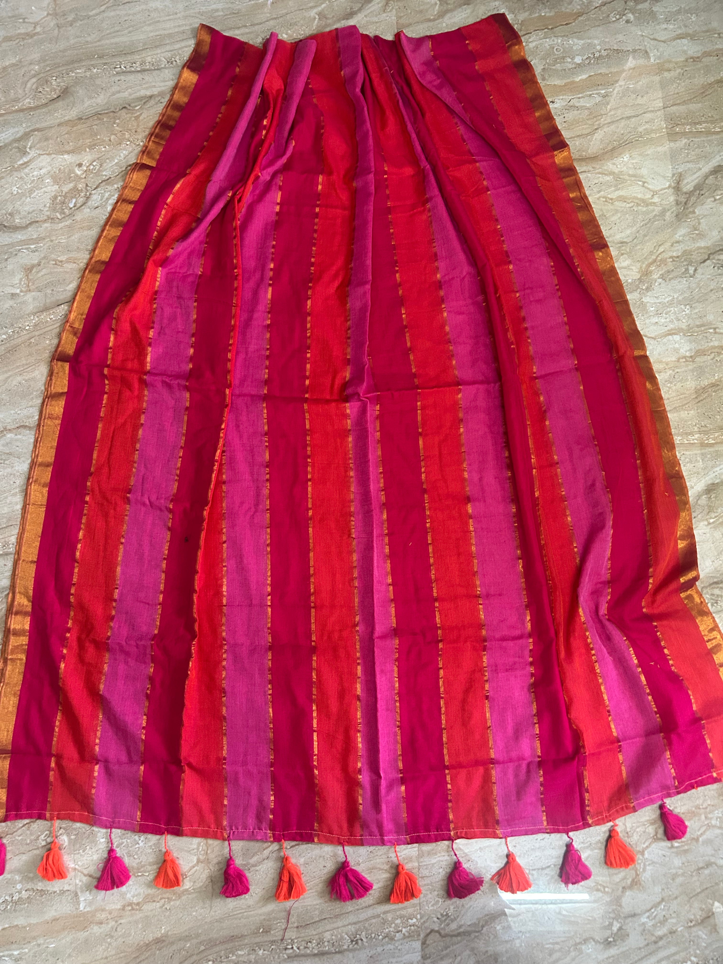 Mulcotton Stripes - Rosy Pink