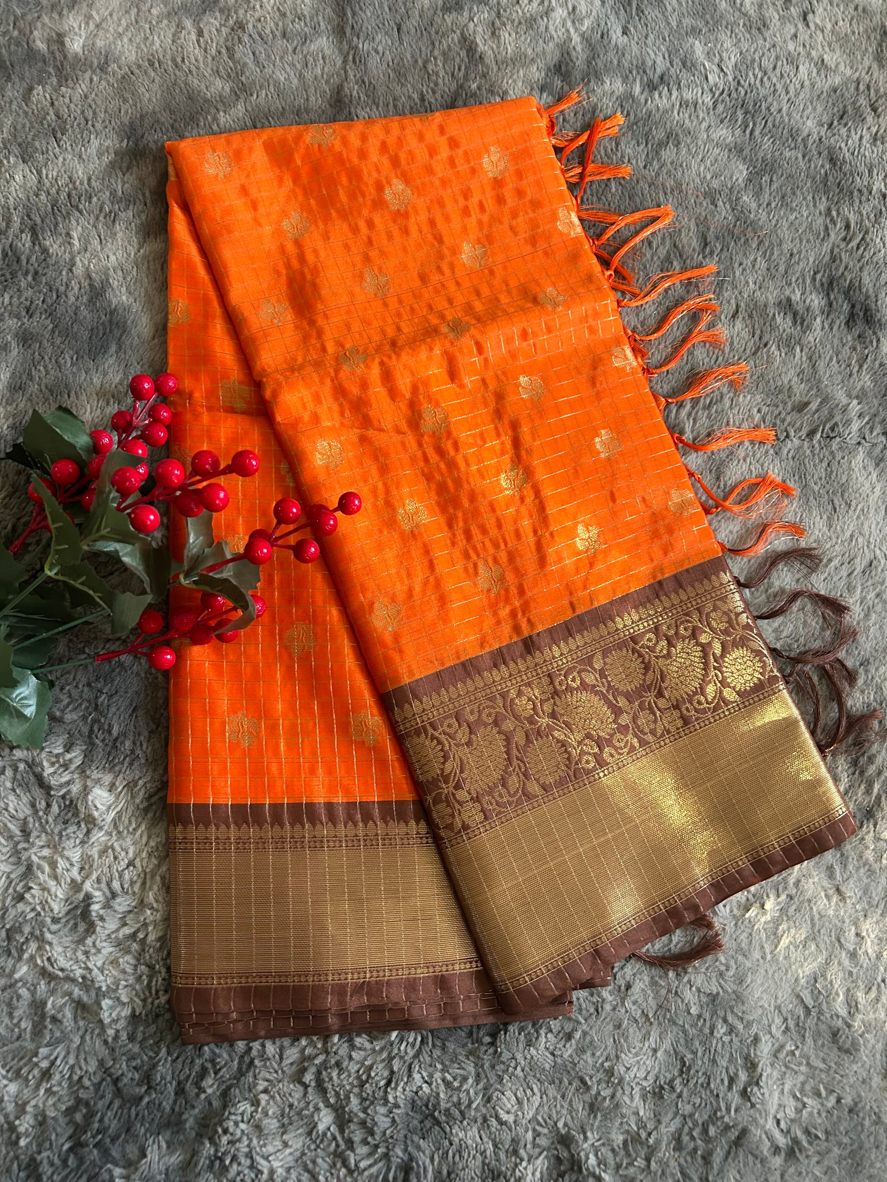 Semi silk - Bright Orange Brown