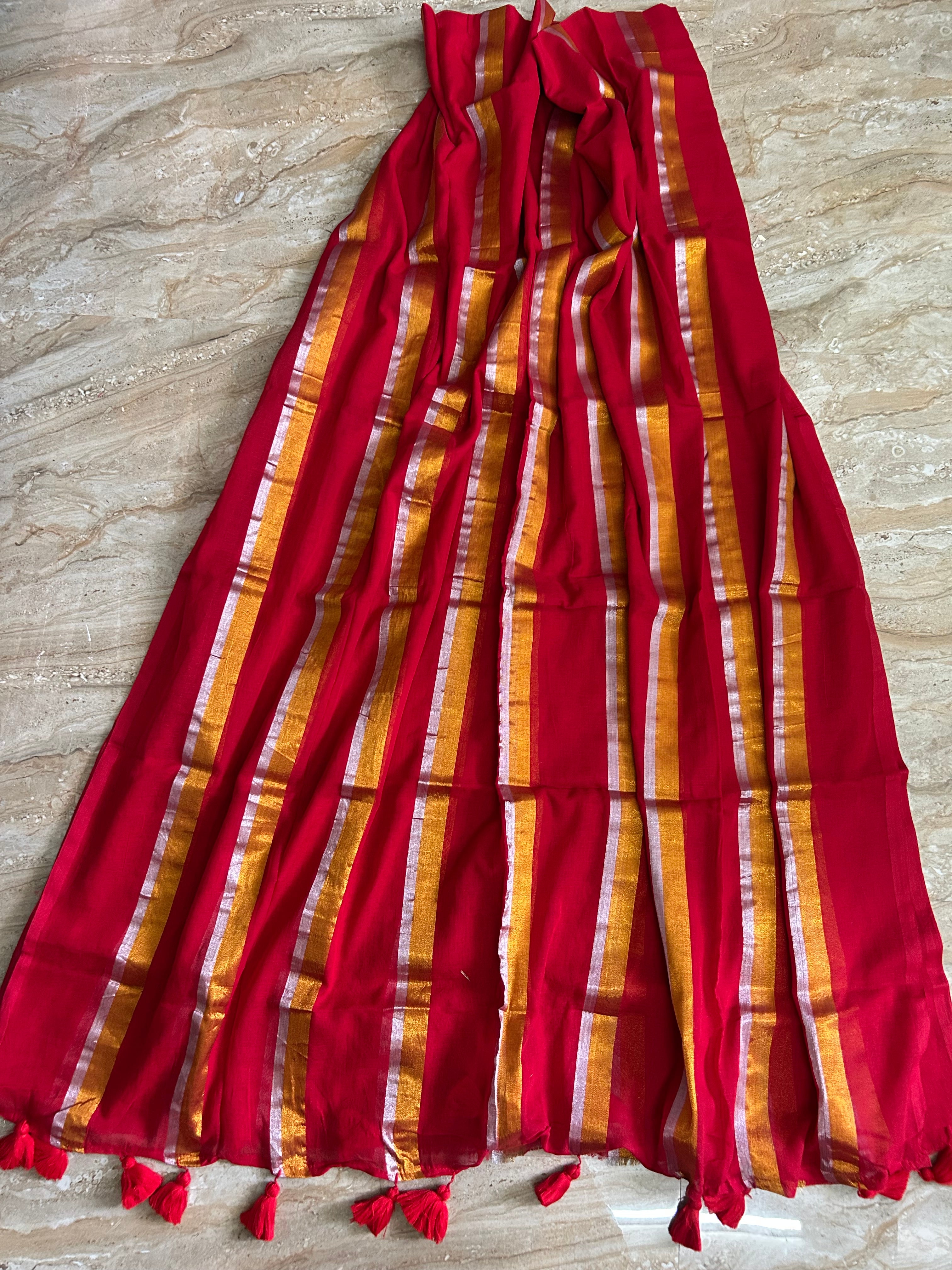 Mulcotton Stripes - Red Gold