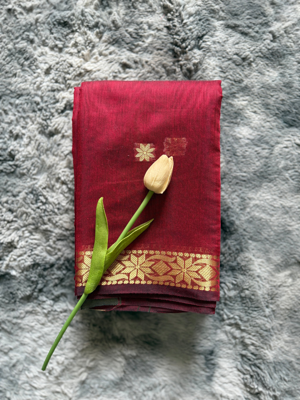 Maheswari Cotton - Plane Red