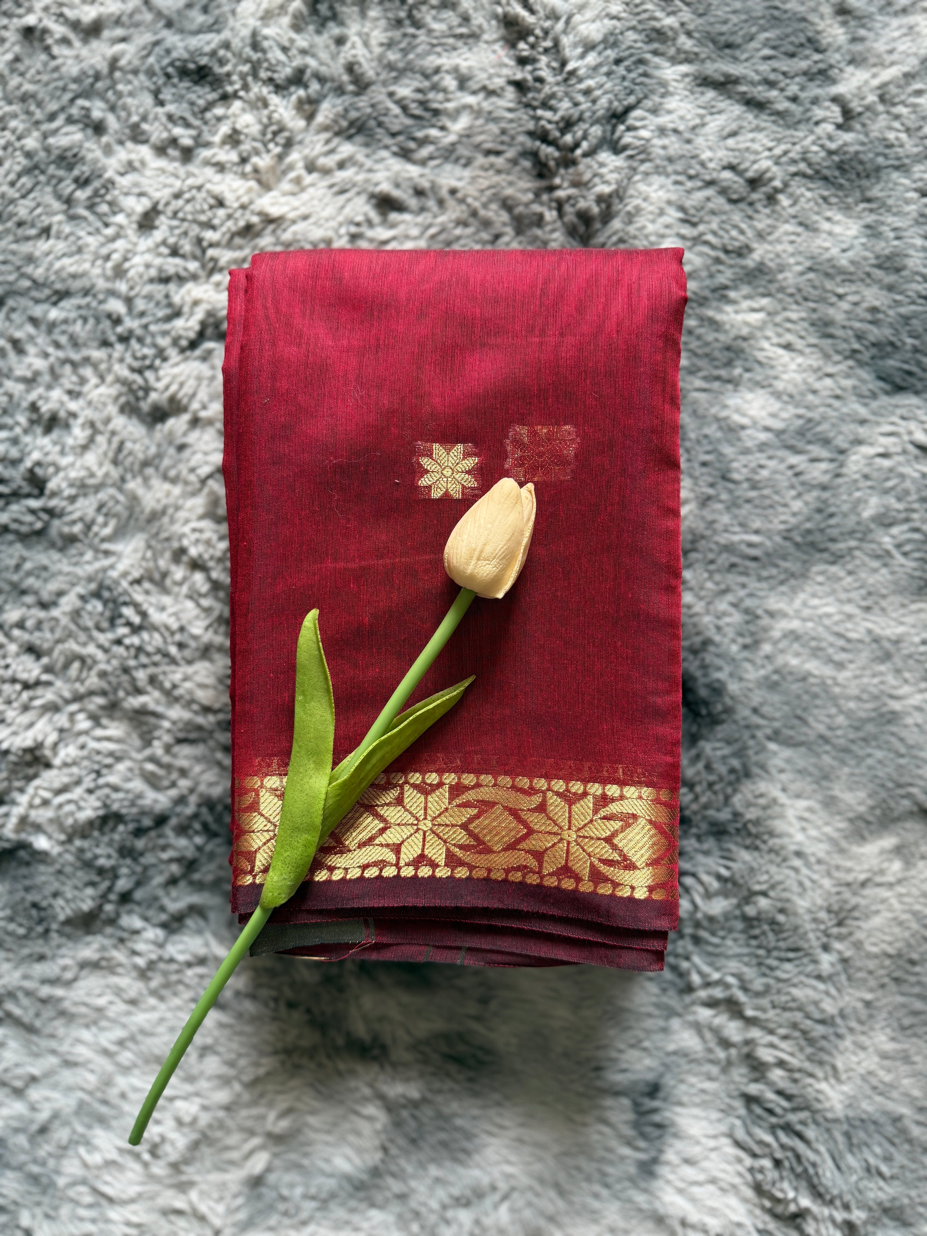 Maheswari Cotton - Plane Red