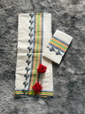 Set Mundu - Grey Green Yellow