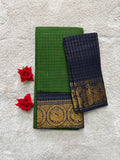 Sungudi Green Blue Checks