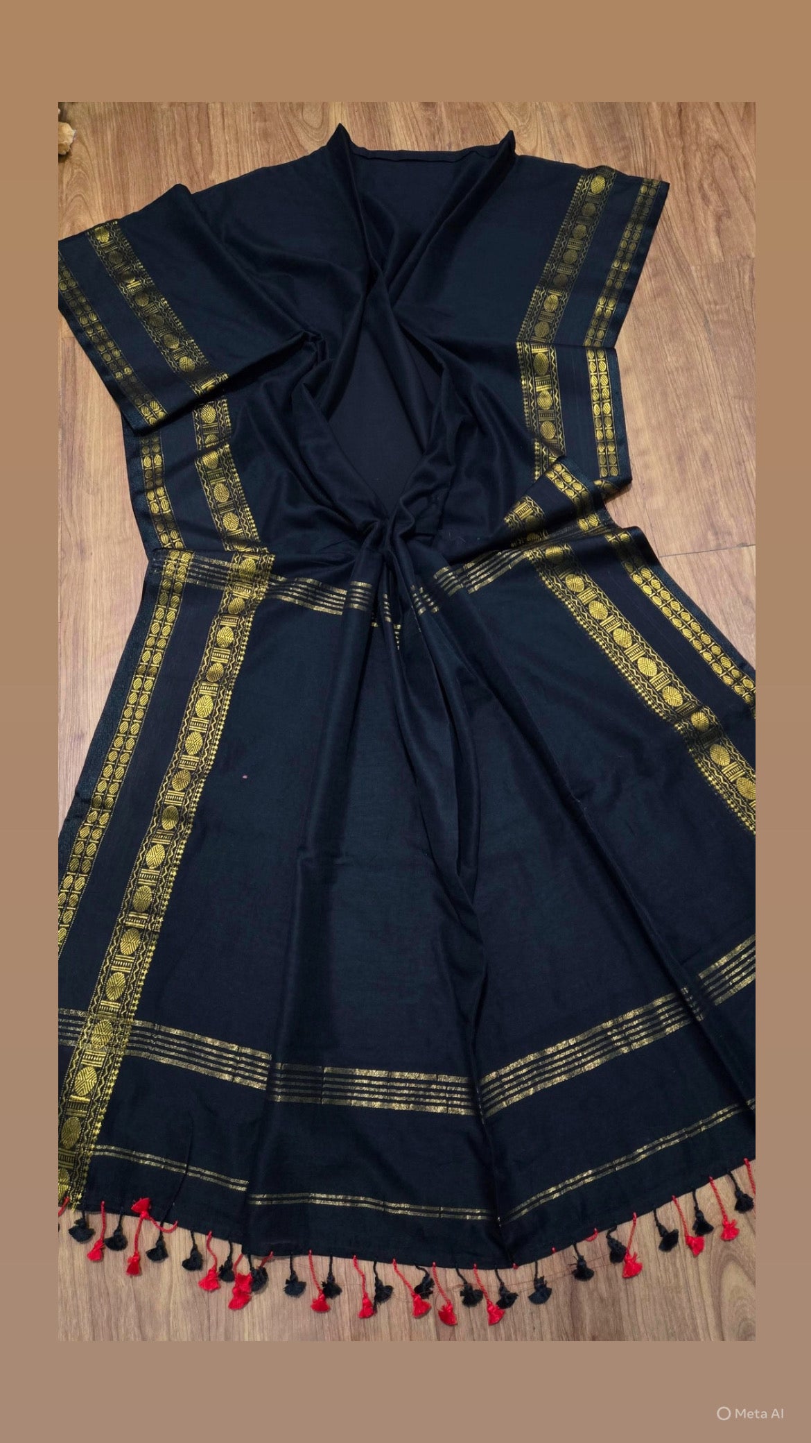 Kanchi Border Soft Cotton Black