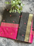Maheswari Cotton Grey Pink