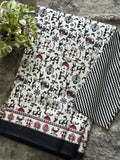 Cotton Black White Warli Print