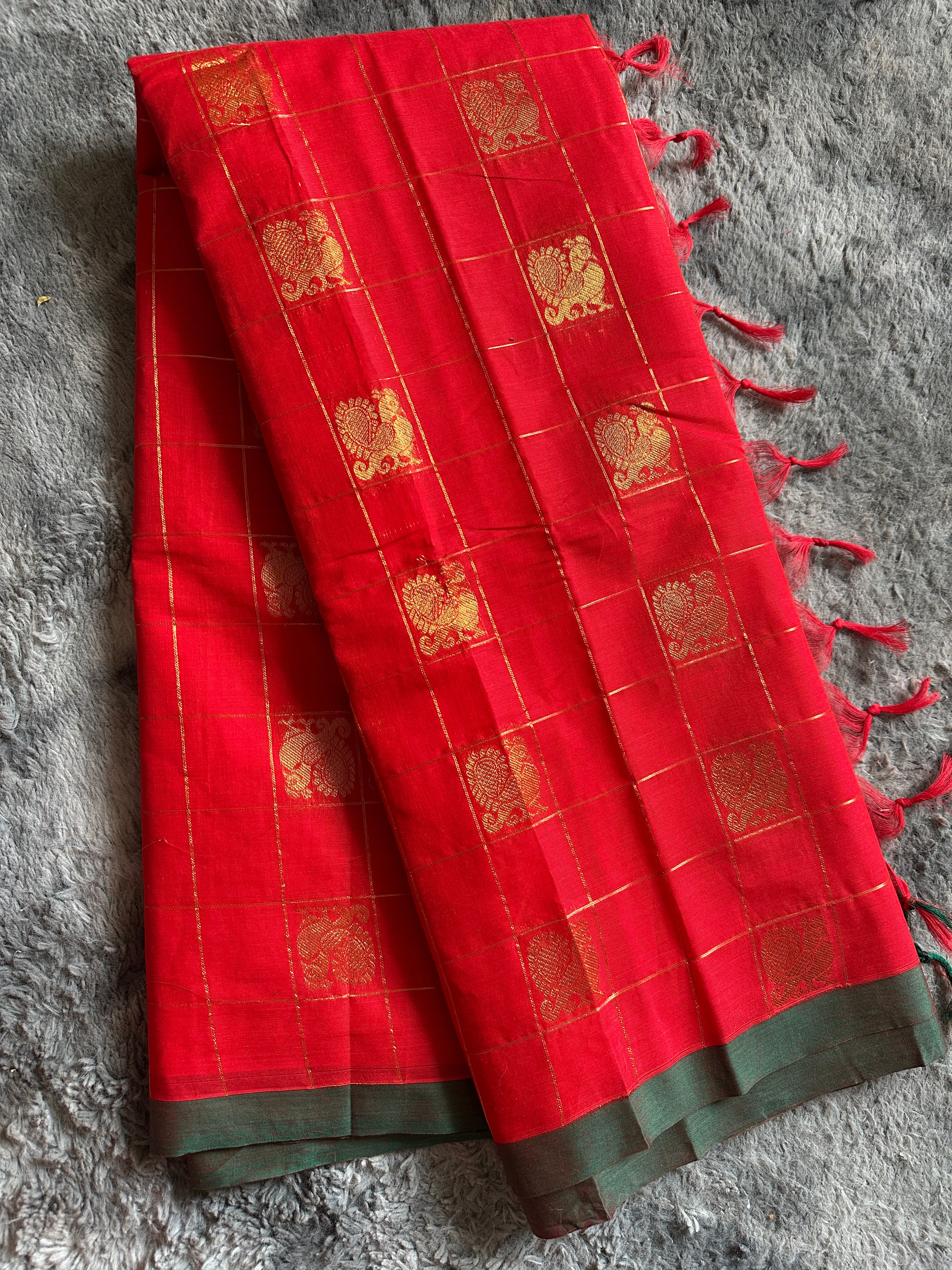 Kanchi Check Red Green
