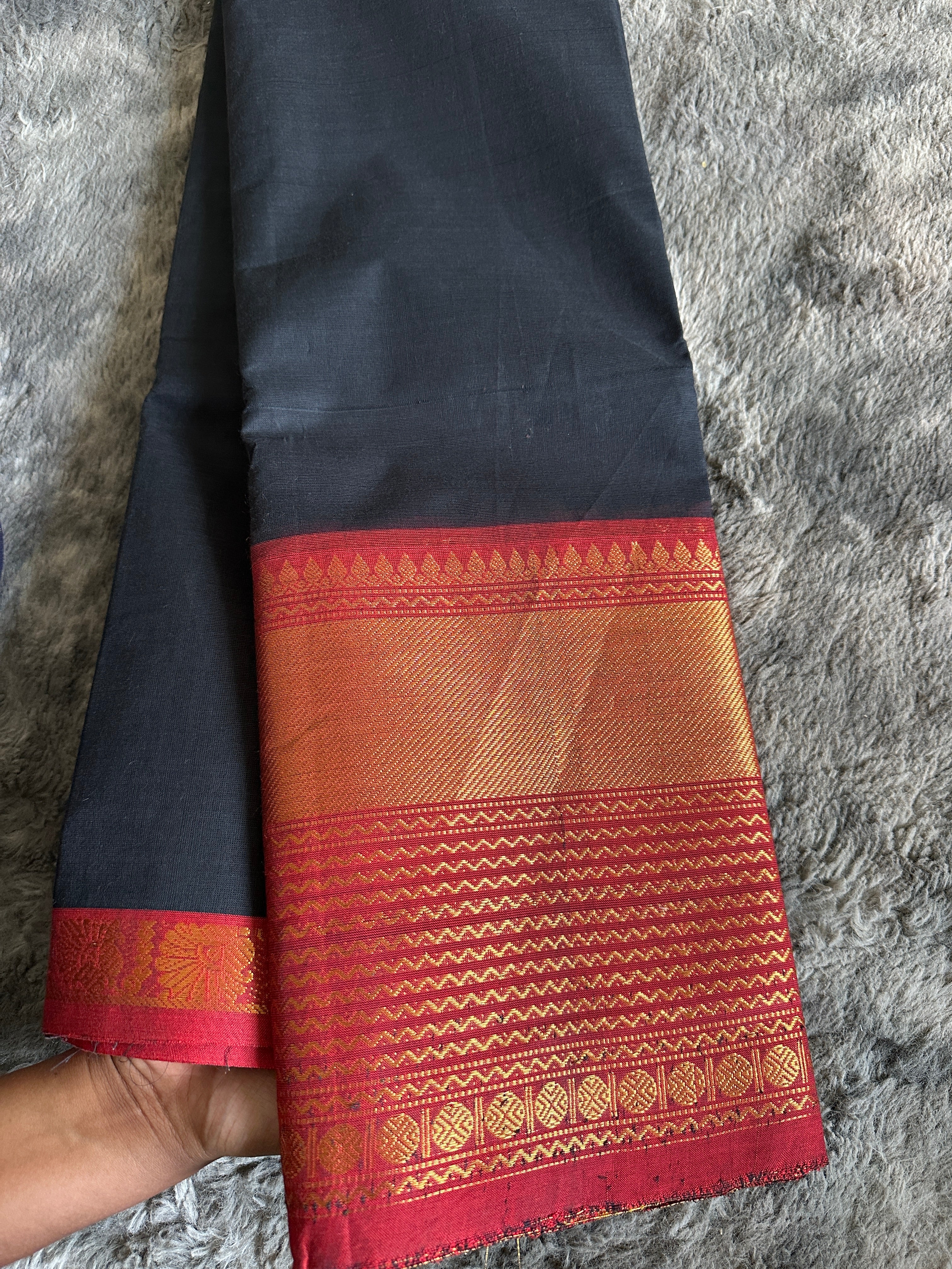 Kanchi Cotton Black Red