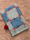 Blue Embroidery - Cotton Saree - ChaayamCo