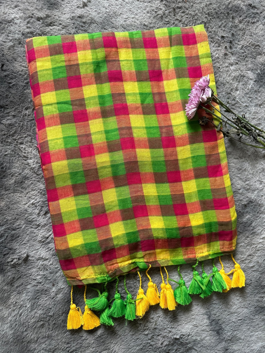 Checks Green Yellow Red - ChaayamCo