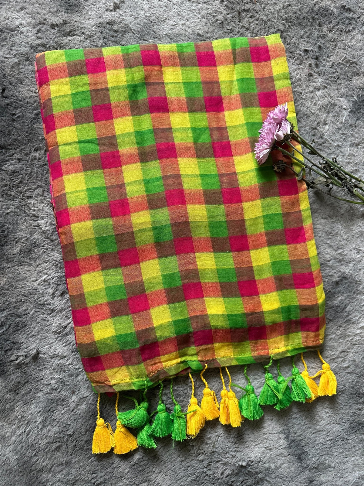Checks Green Yellow Red - ChaayamCo