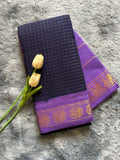 Dark Blue and Lavender - ChaayamCo