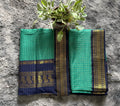 Kalyani Teal Blue and dark Blue - ChaayamCo