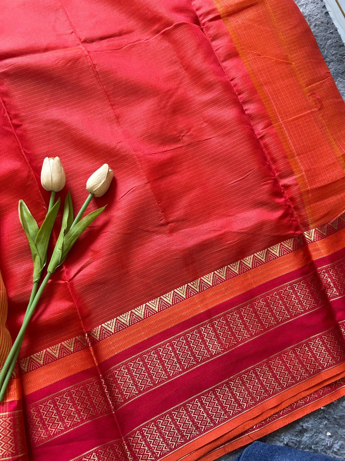 Kota Festive - Orange Red - ChaayamCo