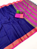 Kota Plain - Blue Rani Pink - ChaayamCo