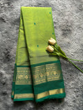 Light Green Dark Green Buta - ChaayamCo
