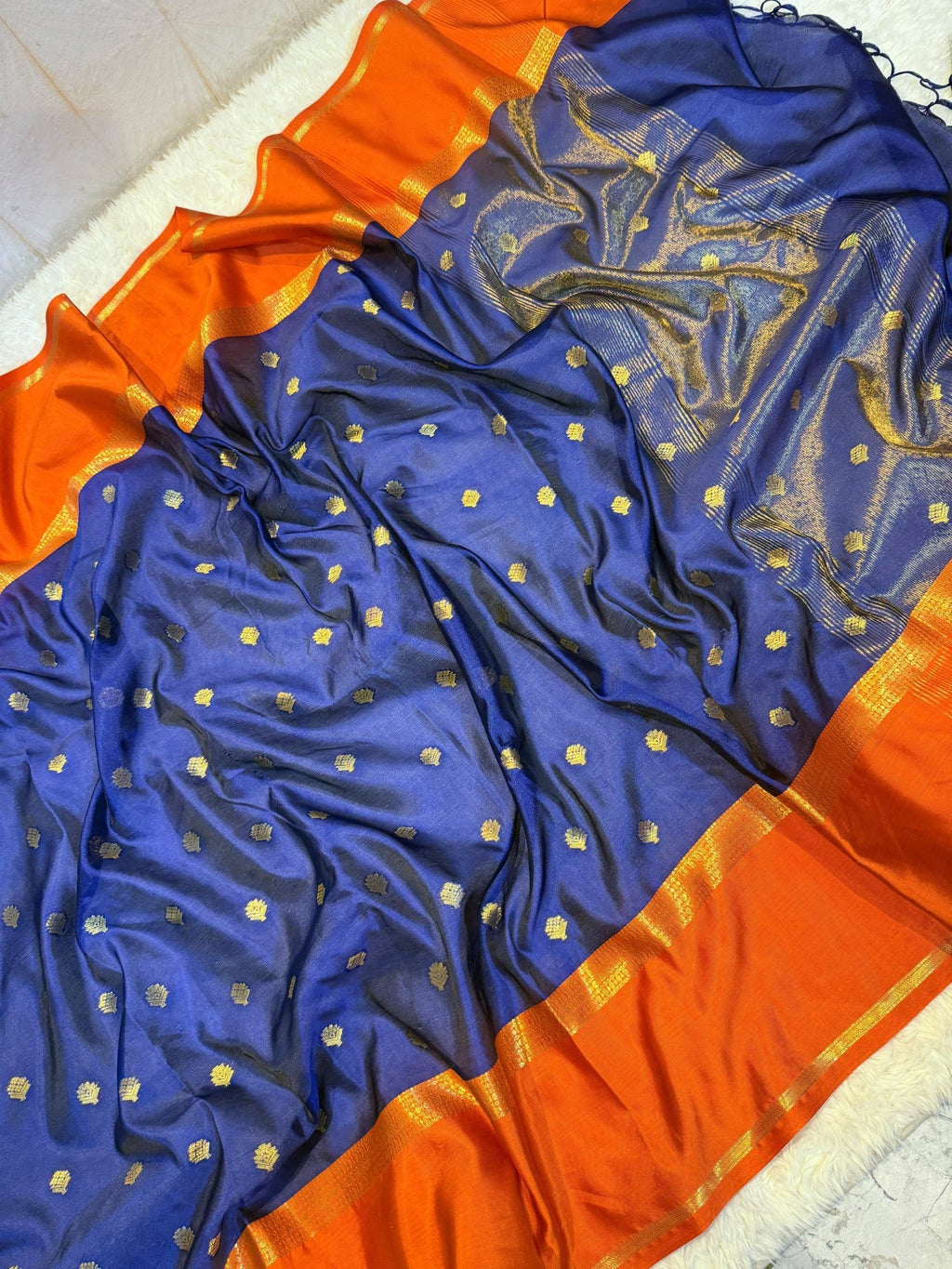 Navy Blue Orange - ChaayamCo
