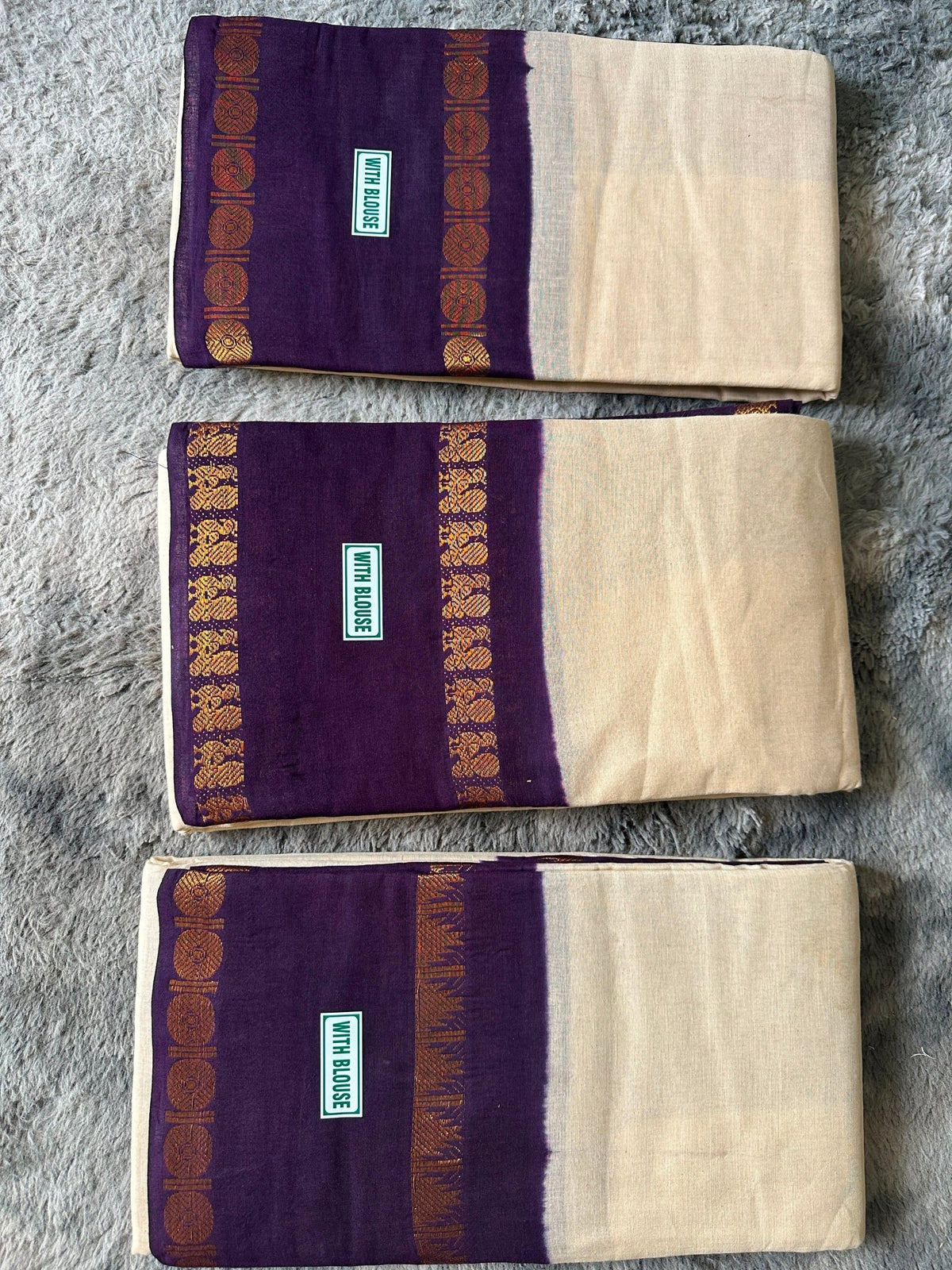 Offwhite Violet plain - ChaayamCo