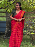 Red Kammal Velathari - With Running Blouse - ChaayamCo