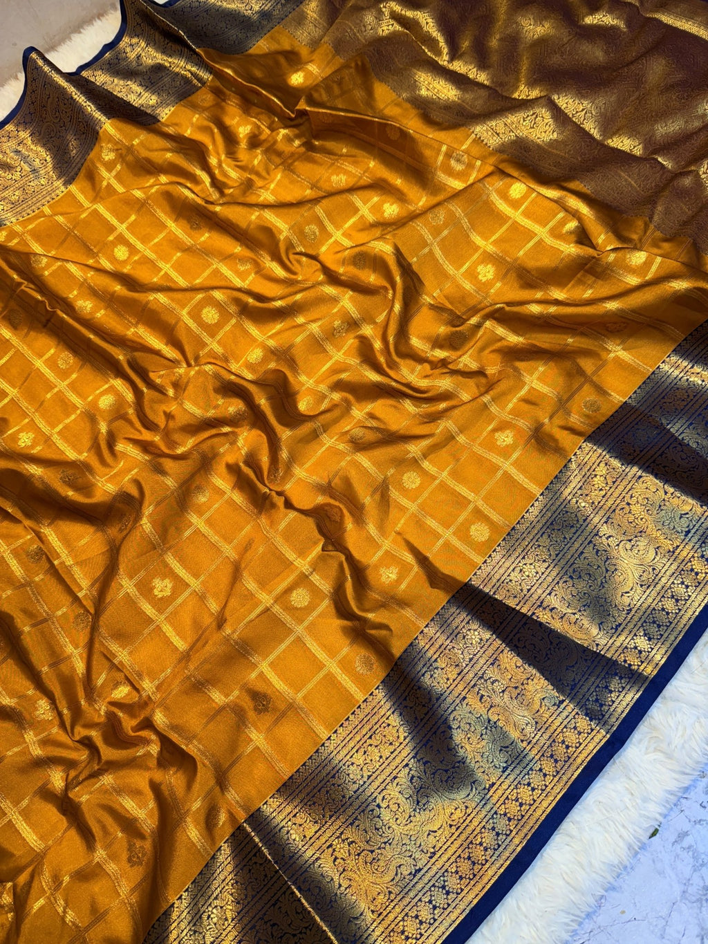Semi Silk - Golden Blue - ChaayamCo