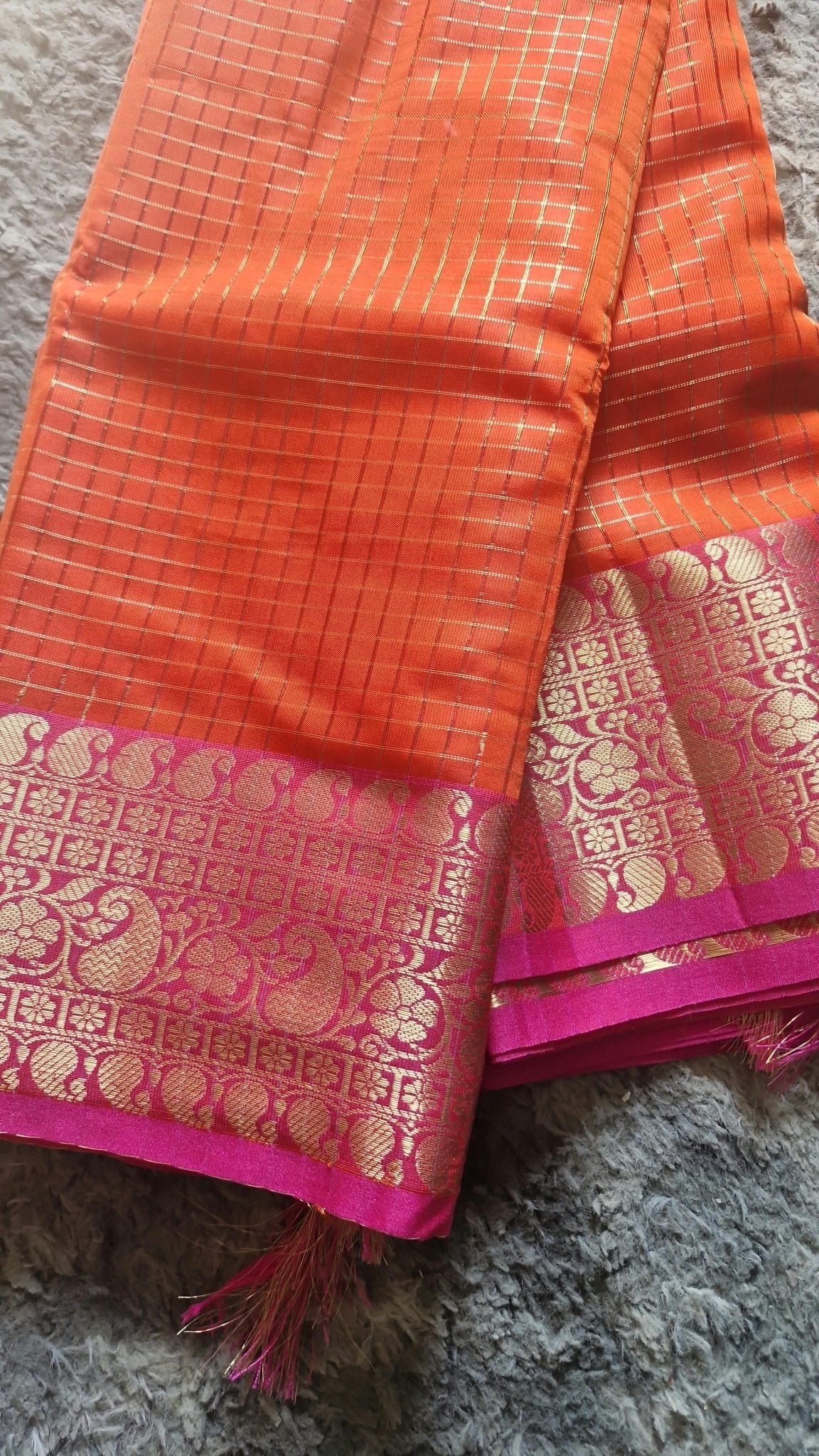 Semi Silk Orange Pink (Suni) - ChaayamCo