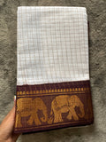 White Brown Checks - ChaayamCo